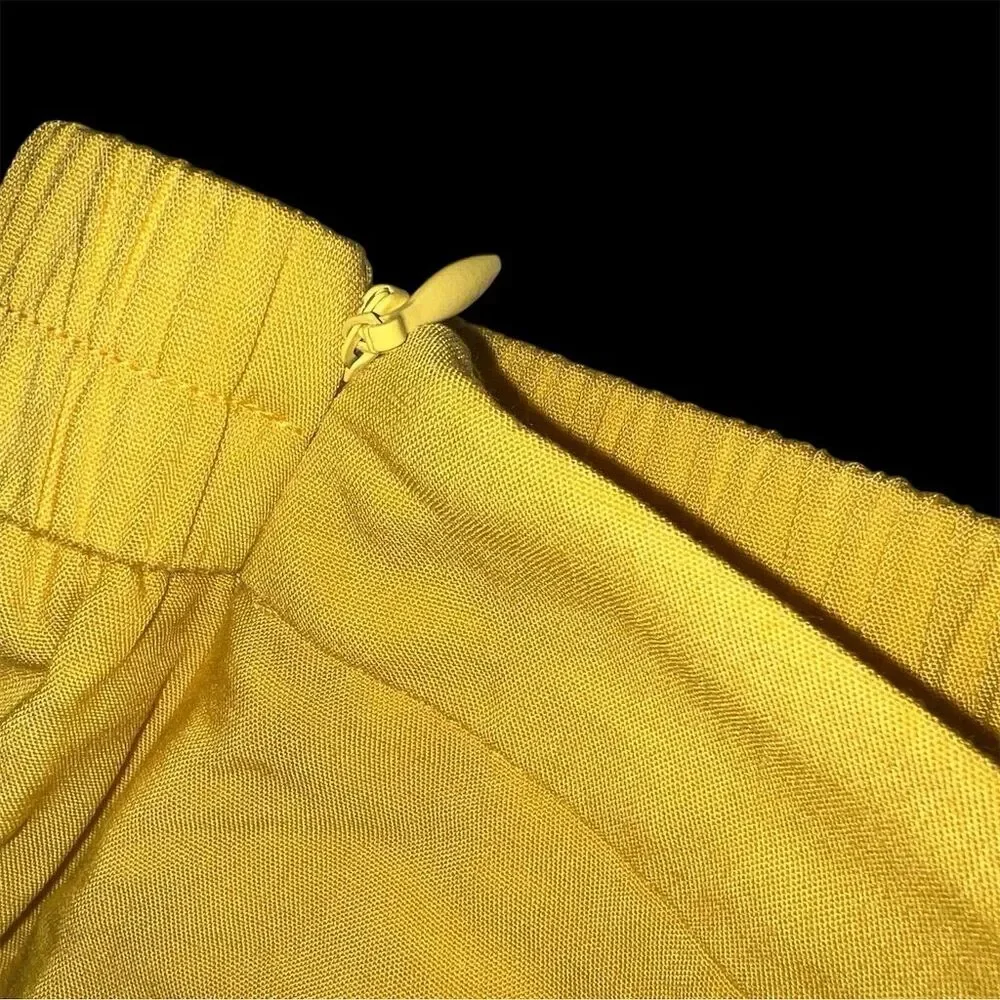 Allegrace Women's Vintage Yellow A-Line Skirt M Knee Length Casual